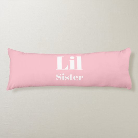 Coussins Longs Lil Sister Pink fille blanche (Devant)