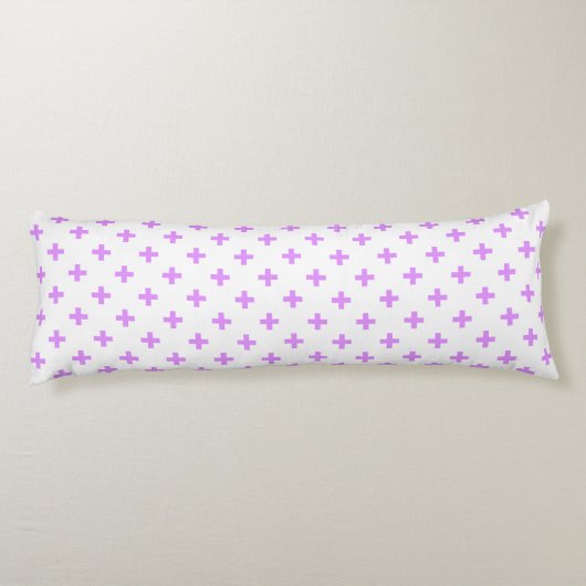 Coussins Longs Lilac polka croise sur blanc (Dos)