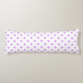 Coussins Longs Lilac polka croise sur blanc (Devant)