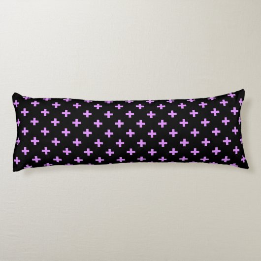 Coussins Longs Lilac polka croise sur noir (Dos)