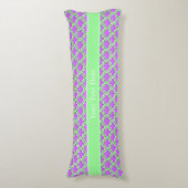 Coussins Longs Lilas, Vert Menthe Morrocan #5DS Monogramme du nom (Devant (Vertical))