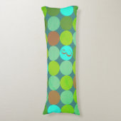Coussins Longs Lime Vert Turquoise Turquoise & Rust Cercles Monog (Devant (Vertical))
