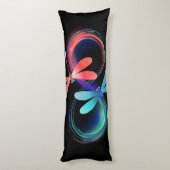 Coussins Longs L'infini avec des libellules lumineuses (Dos (Vertical))