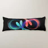 Coussins Longs L'infini avec des libellules lumineuses (Devant)