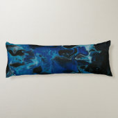 Coussins Longs Liquide psychédélique bleu foncé (Dos)