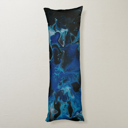 Coussins Longs Liquide psychédélique bleu foncé (Dos (Vertical))