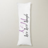 Coussins Longs Live Love Laugh with Couple's Initials (Devant (Vertical))