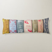 Coussins Longs Livres de Jane Austen (Dos)