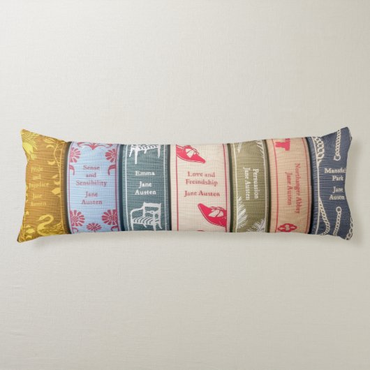 Coussins Longs Livres de Jane Austen (Devant)