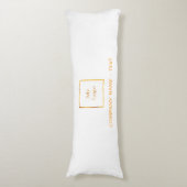 Coussins Longs Logo de la société d'affaires blanc or élégant (Devant (Vertical))