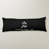 Coussins Longs Logo de l'entreprise noir blanc élégant (Dos)