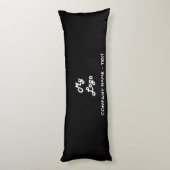 Coussins Longs Logo de l'entreprise noir blanc élégant (Dos (Vertical))