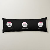 Coussins Longs Logo personnalisé Extravagant Business Chic Noir (Dos)