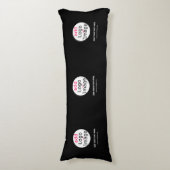 Coussins Longs Logo personnalisé Extravagant Business Chic Noir (Devant (Vertical))