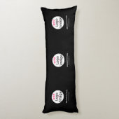 Coussins Longs Logo personnalisé Extravagant Business Chic Noir (Dos (Vertical))