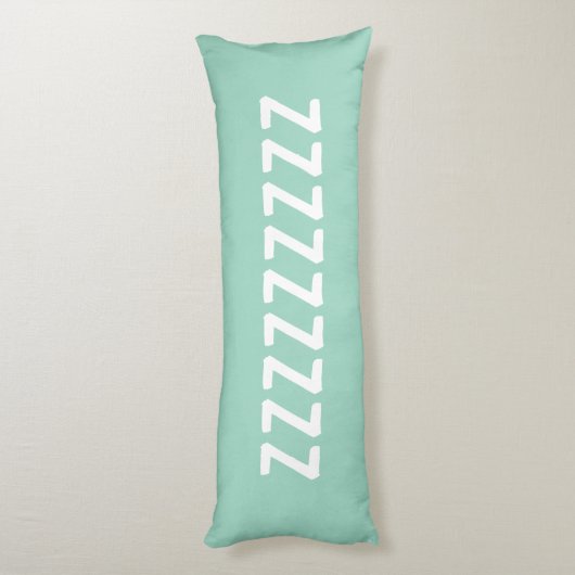 Coussins Longs Long light teal body pillow with custom text (Dos (Vertical))