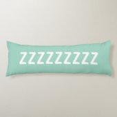 Coussins Longs Long light teal body pillow with custom text (Devant)