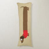 Coussins Longs Longue illustration mignonne de teckel (Devant (Vertical))