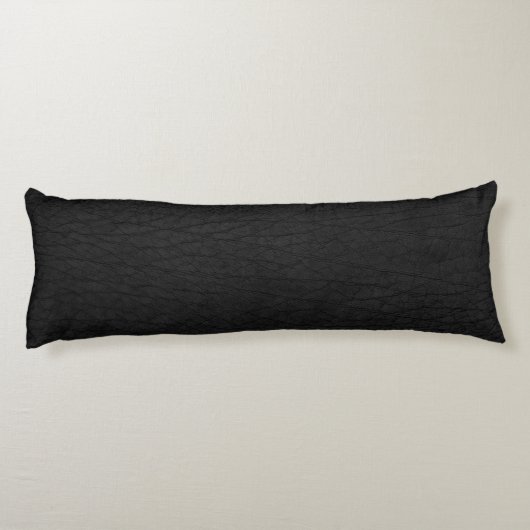 Coussins Longs look cuir noir (Dos)