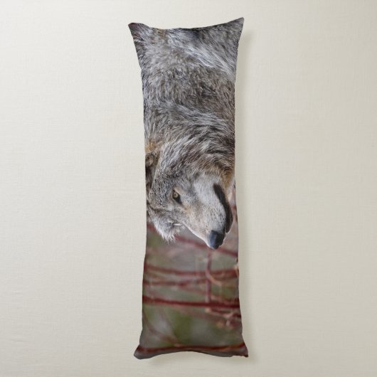 Coussins Longs Loup de bois (Dos (Vertical))