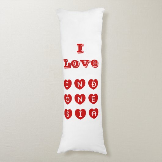 Coussins Longs Love Indonesia, Indonesian (Devant (Vertical))