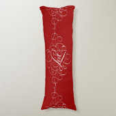 Coussins Longs Love Letting Romantic Valentine Calligraphie (Devant (Vertical))