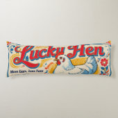 Coussins Longs Lucky Hen Retro Feed Conception du sac (Devant)