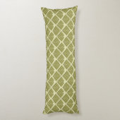 Coussins Longs Lumière Motif carré feuille or Lime (Dos (Vertical))