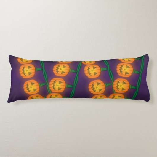 Coussins Longs Lumières de Citrouille (Devant)