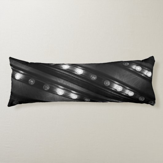 Coussins Longs Luminaires noir et blanc (Devant)