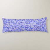 Coussins Longs Lumineuse filet bleu avec fleurs 02b Offwhite BG (Dos)