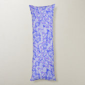 Coussins Longs Lumineuse filet bleu avec fleurs 02b Offwhite BG (Dos (Vertical))