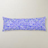 Coussins Longs Lumineuse filet bleu avec fleurs 02b Offwhite BG (Devant)