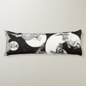 Coussins Longs Lune céleste ciel Univers Dieu Nuit Illustration (Devant)