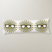 Coussins Longs Lunettes Nerd ensoleillées + votre backgr. & idées (Dos)