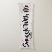 Coussins Longs Lutter Avec Moi Coeurs Rouges Gris (Devant (Vertical))