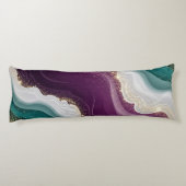 Coussins Longs Luxury Gold Glitter Marble Pattern (Dos)