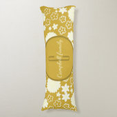 COUSSINS LONGS LUXURY RICH GOLD CREAM ROYAL BLUE FLOWER MONOGRAM (Devant (Vertical))