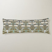 Coussins Longs Lys d'eau, libellules, Marais Art Nouveau (Dos)