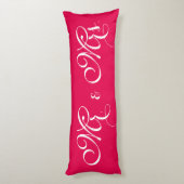 Coussins Longs M. et Mme Happiness Oreiller Corps Rouge (Dos (Vertical))