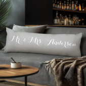 Coussins Longs M. et Mme Mariage Custom Bride and Groom Nom