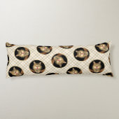 Coussins Longs Mad Tabby Chat Portrait Peinture Cute Art Original (Dos)