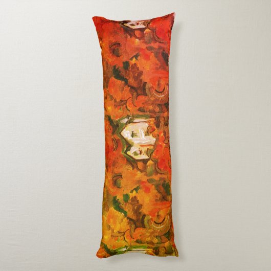 Coussins Longs Maison Blanche et arbres d'automne (Dos (Vertical))