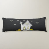Coussins Longs Maison d'Halloween, Chats noirs, Chats, Chauves-so (Dos)