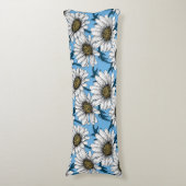 Coussins Longs Maisonnettes, fleurs sauvages sur bleu (Devant (Vertical))