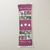 Coussins Longs Maman nous t'aimons Enfants 6 Photo Collage (Dos (Vertical))