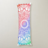Coussins Longs Mandala Arc-en-ciel (Dos (Vertical))