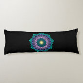 Coussins Longs Mandala Coloré sur Fond Noir (Dos)