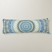 Coussins Longs Mandala de Lavande Bleue Lumière (Dos)