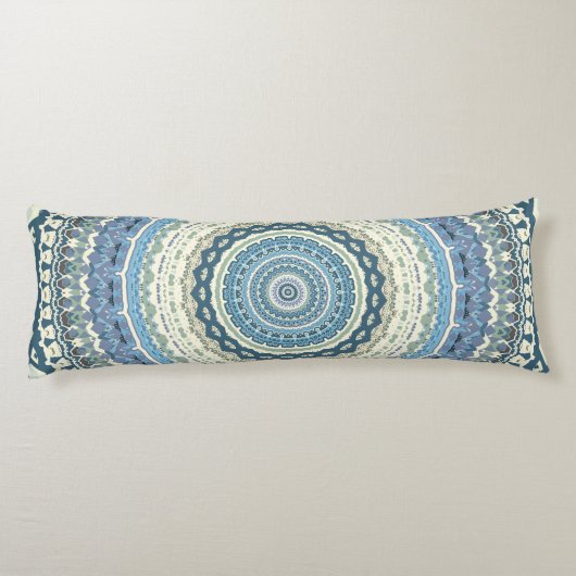 Coussins Longs Mandala de Lavande Bleue Lumière (Dos)